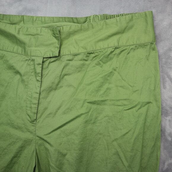 Bag Age Shorts Womens 20 Green High Rise Cotton Medium Wash Elastic Waist - Picture 10 of 16